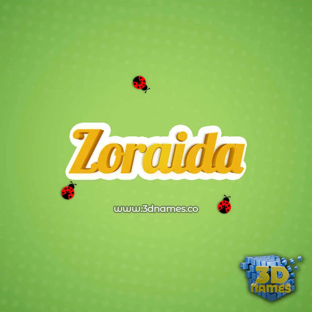 zoraida in Ladybugs style - 3D name wallpaper