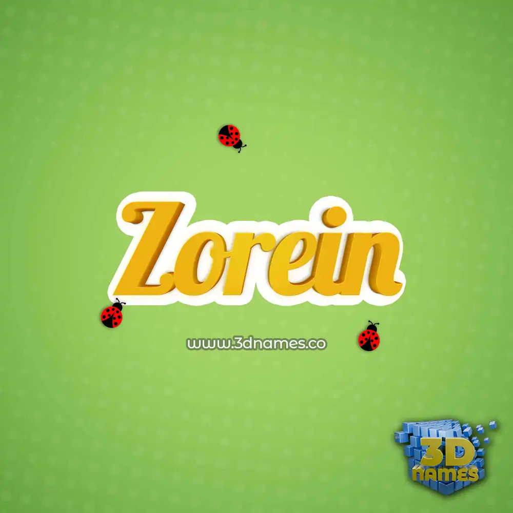 zorein in Ladybugs style - 3D name wallpaper