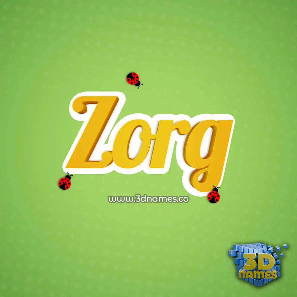zorg in Ladybugs style - 3D name wallpaper
