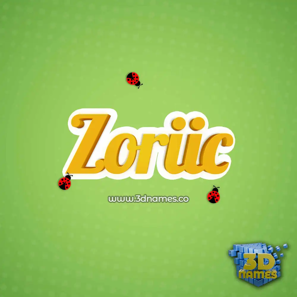 zoriic in Ladybugs style - 3D name wallpaper