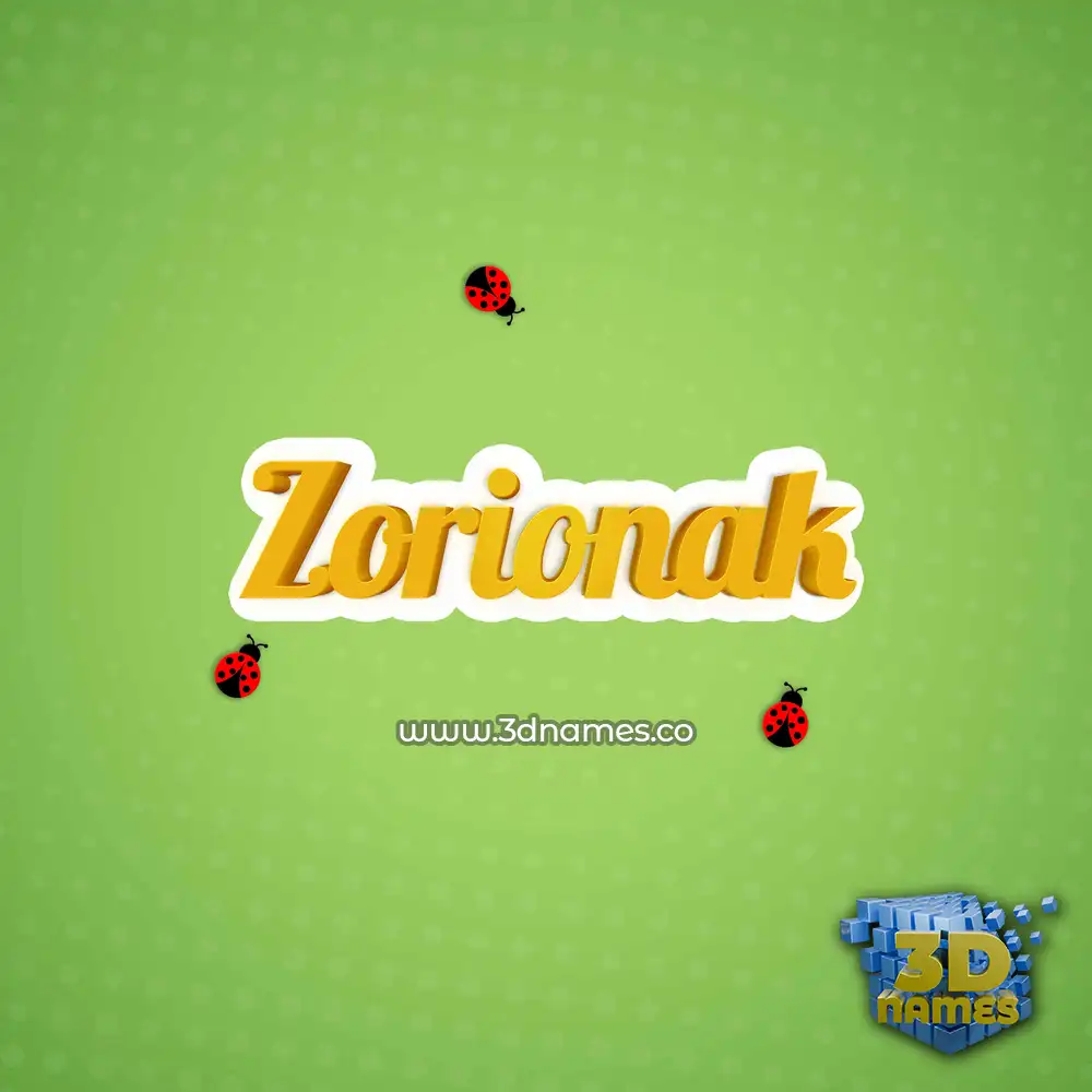 zorionak in Ladybugs style - 3D name wallpaper