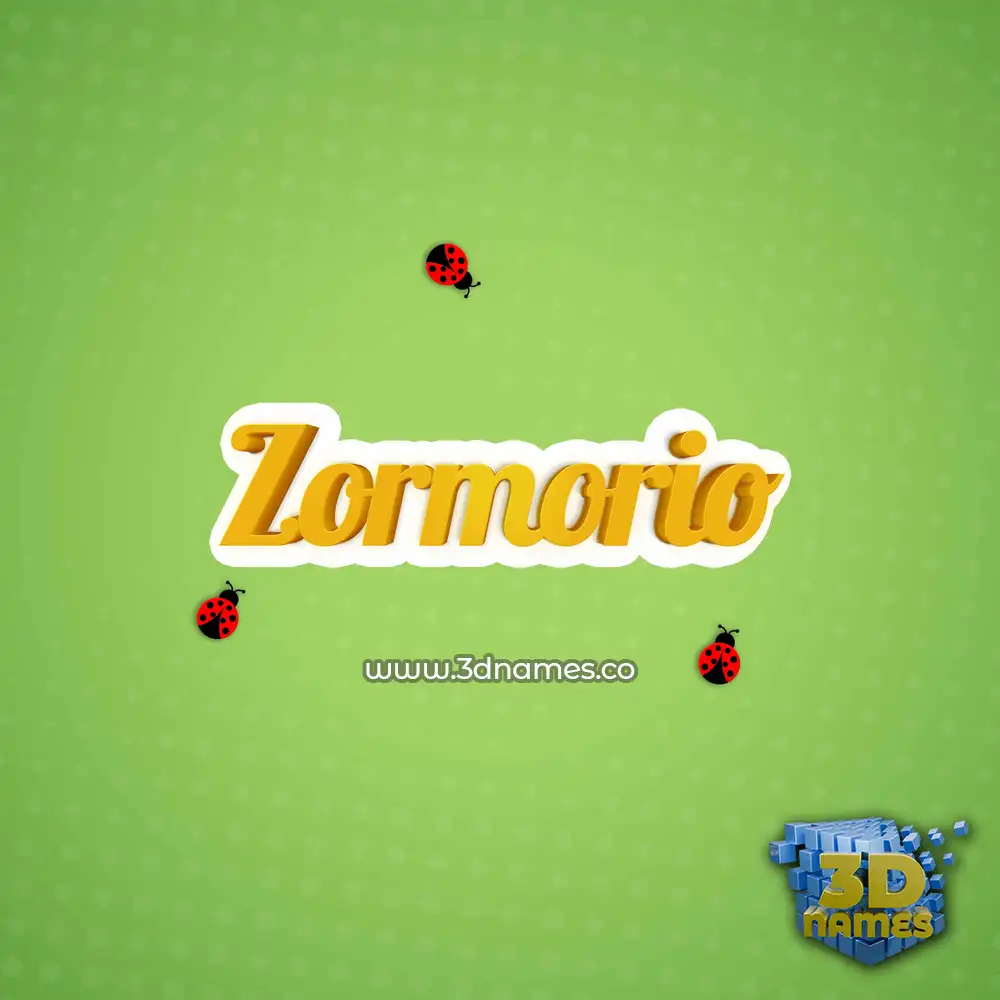 zormorio in Ladybugs style - 3D name wallpaper