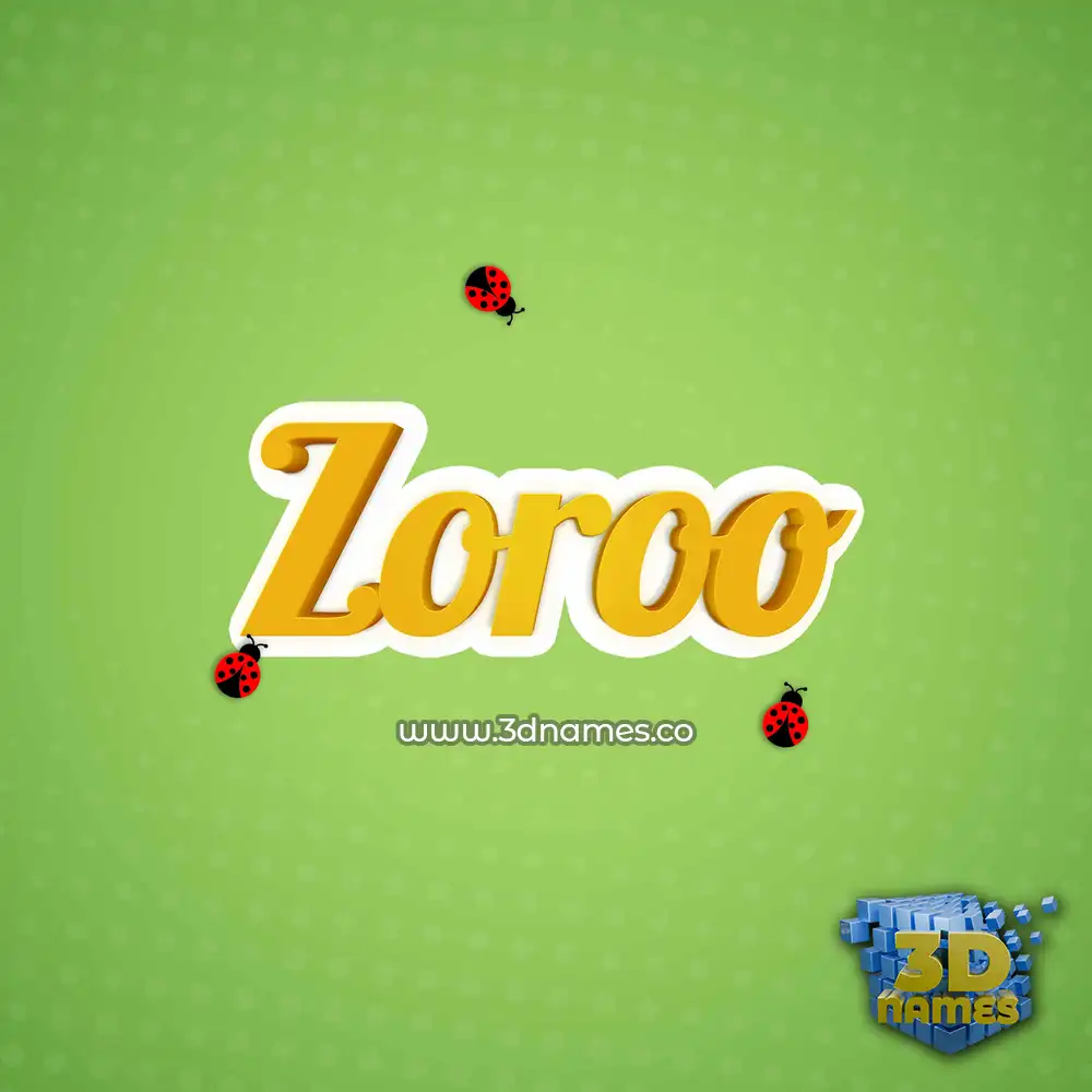 zoroo in Ladybugs style - 3D name wallpaper