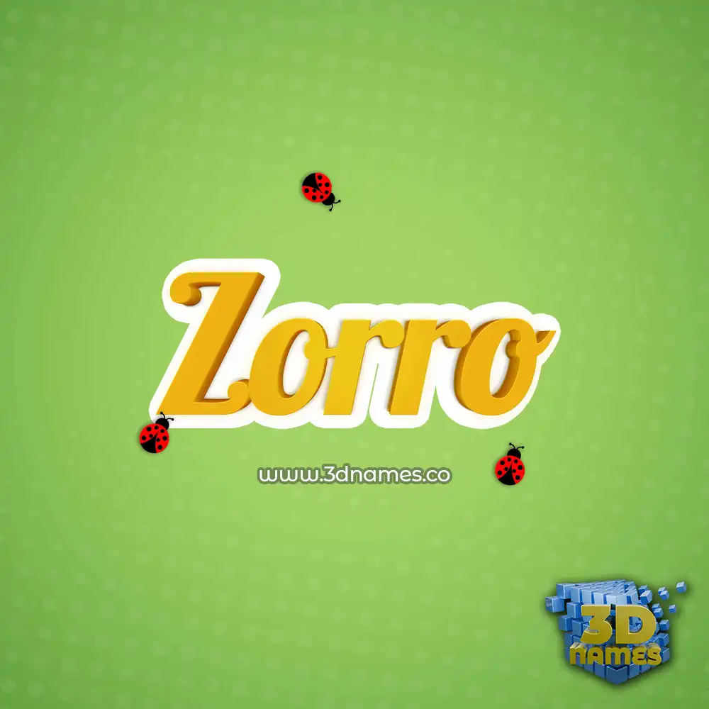 zorro in Ladybugs style - 3D name wallpaper