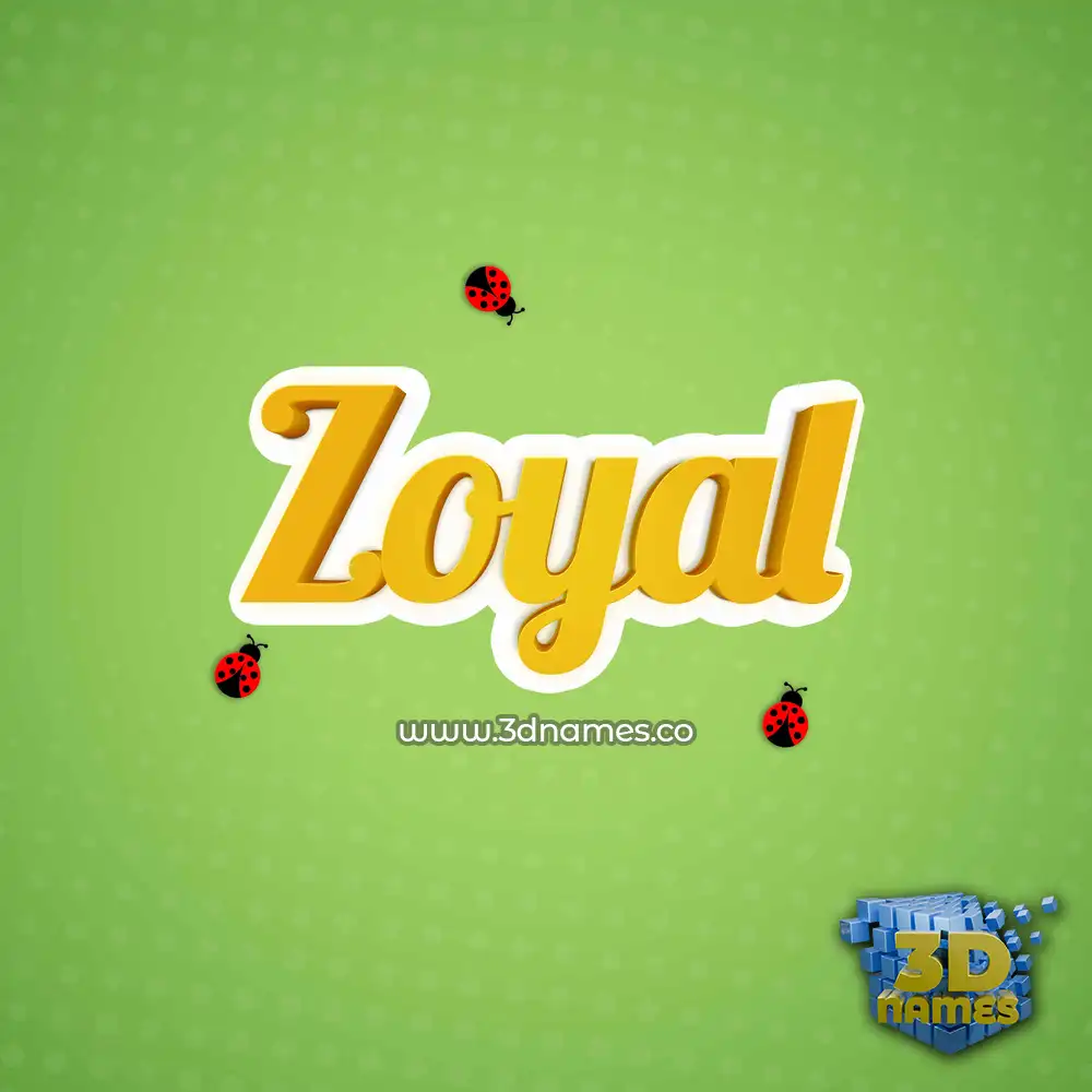 zoyal in Ladybugs style - 3D name wallpaper