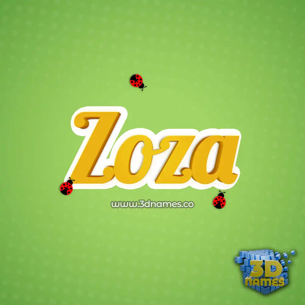 zoza in Ladybugs style - 3D name wallpaper