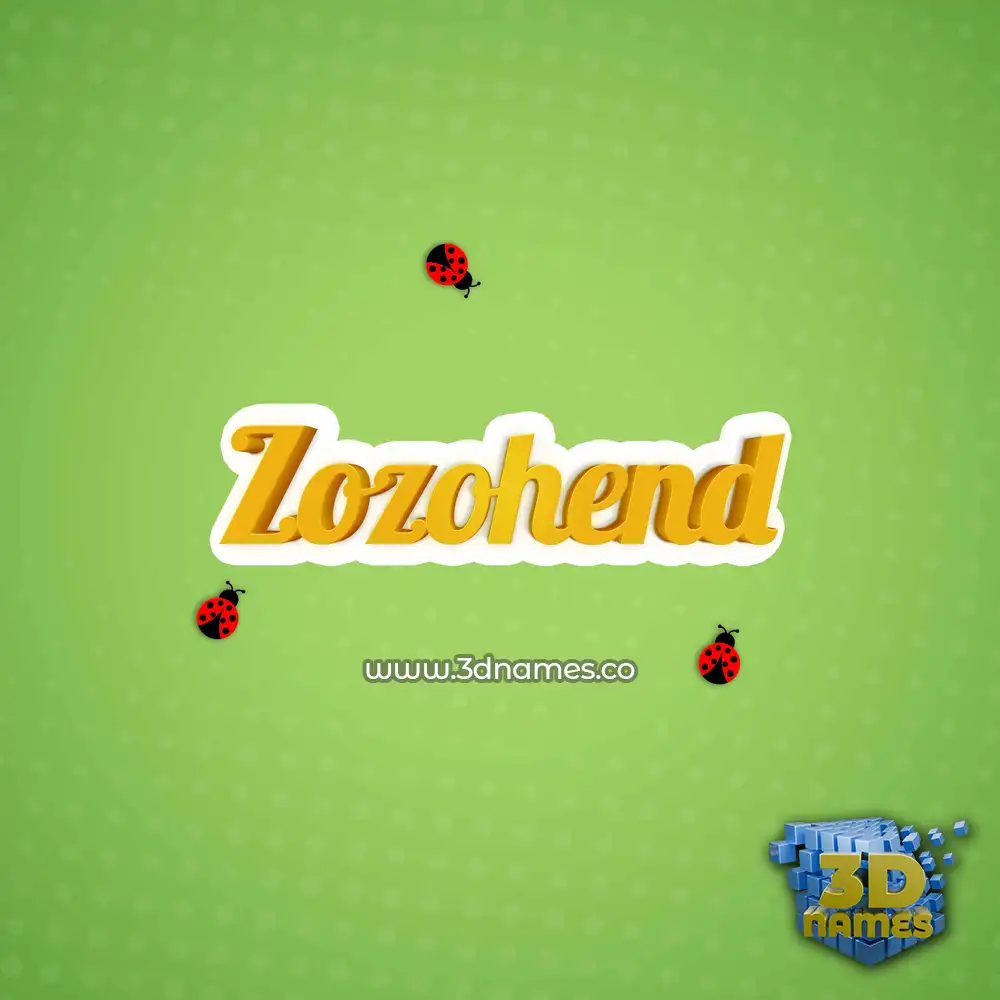 zozohend in Ladybugs style - 3D name wallpaper
