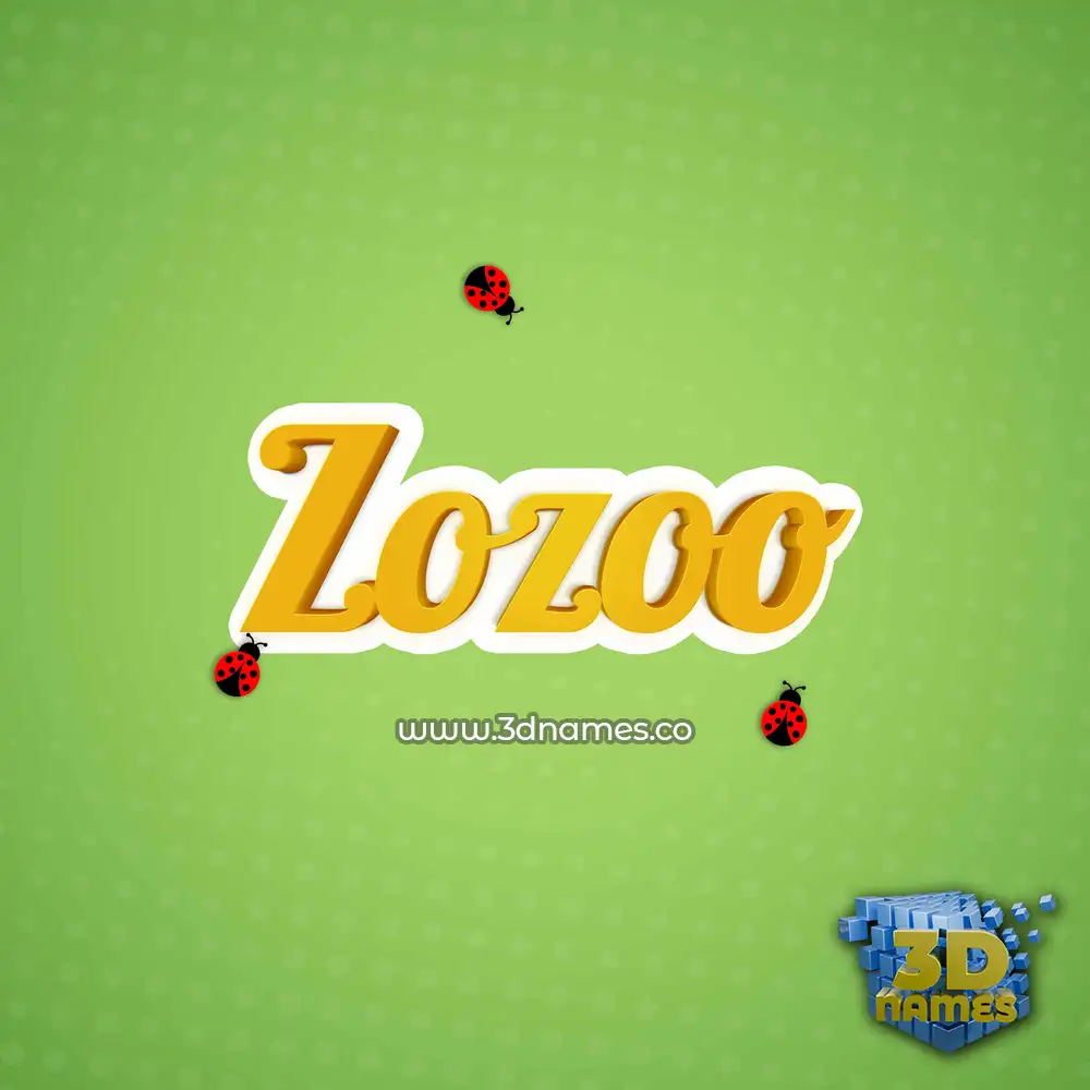 zozoo in Ladybugs style - 3D name wallpaper