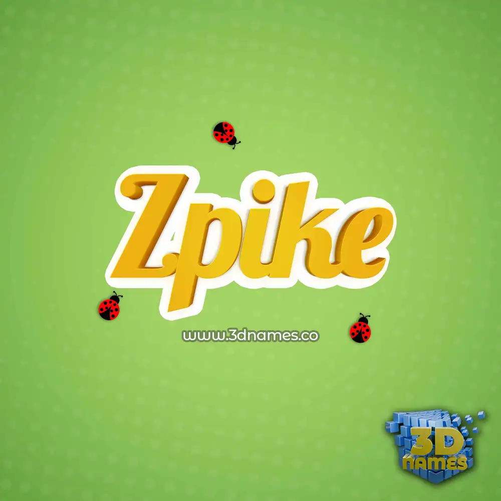 zpike in Ladybugs style - 3D name wallpaper
