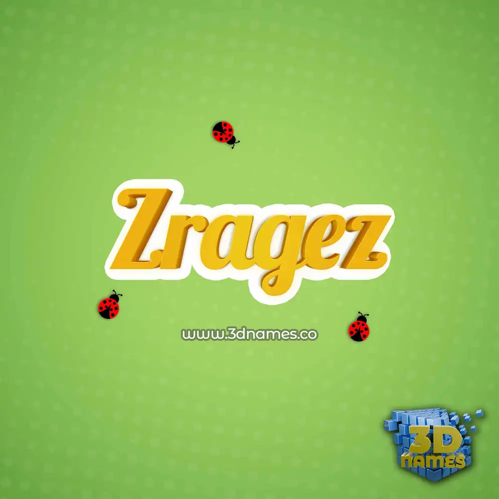 zragez in Ladybugs style - 3D name wallpaper