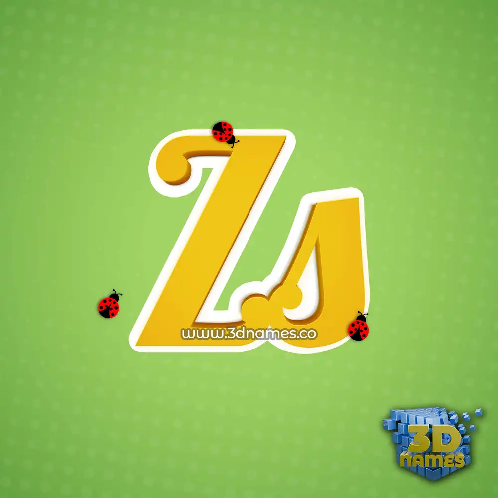 zs in Ladybugs style - 3D name wallpaper