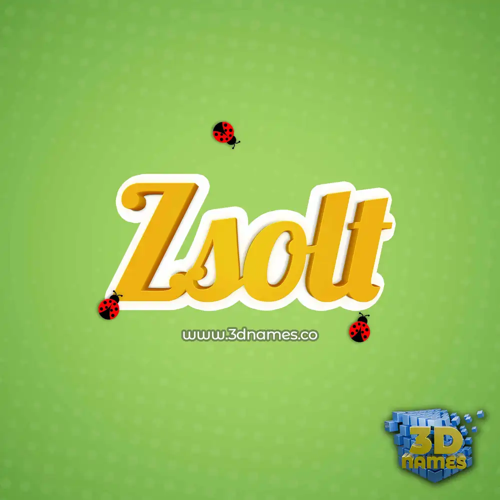 zsolt in Ladybugs style - 3D name wallpaper