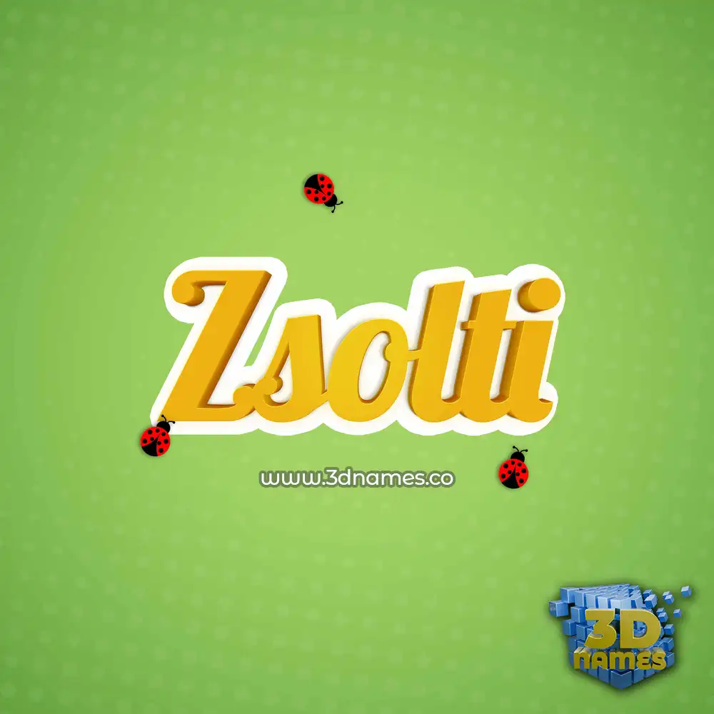 zsolti in Ladybugs style - 3D name wallpaper
