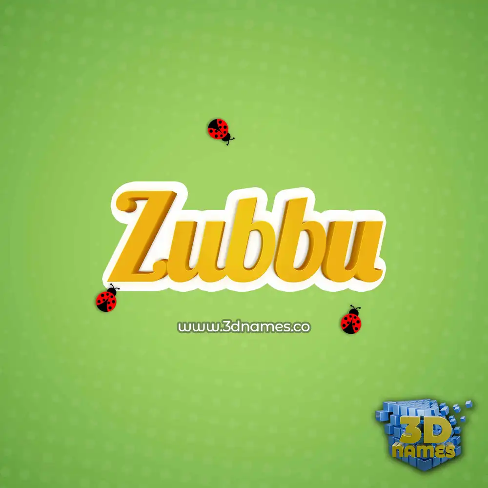 zubbu in Ladybugs style - 3D name wallpaper