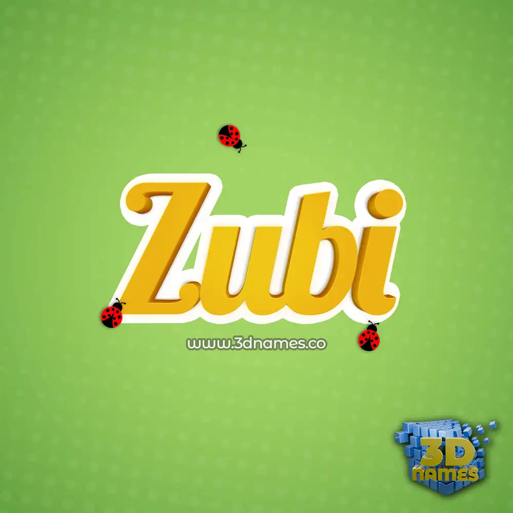zubi in Ladybugs style - 3D name wallpaper