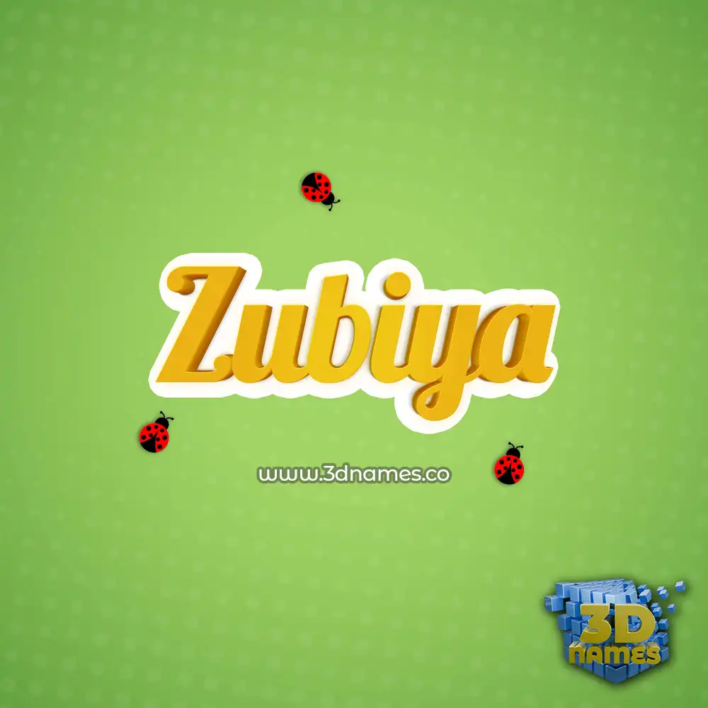 zubiya in Ladybugs style - 3D name wallpaper
