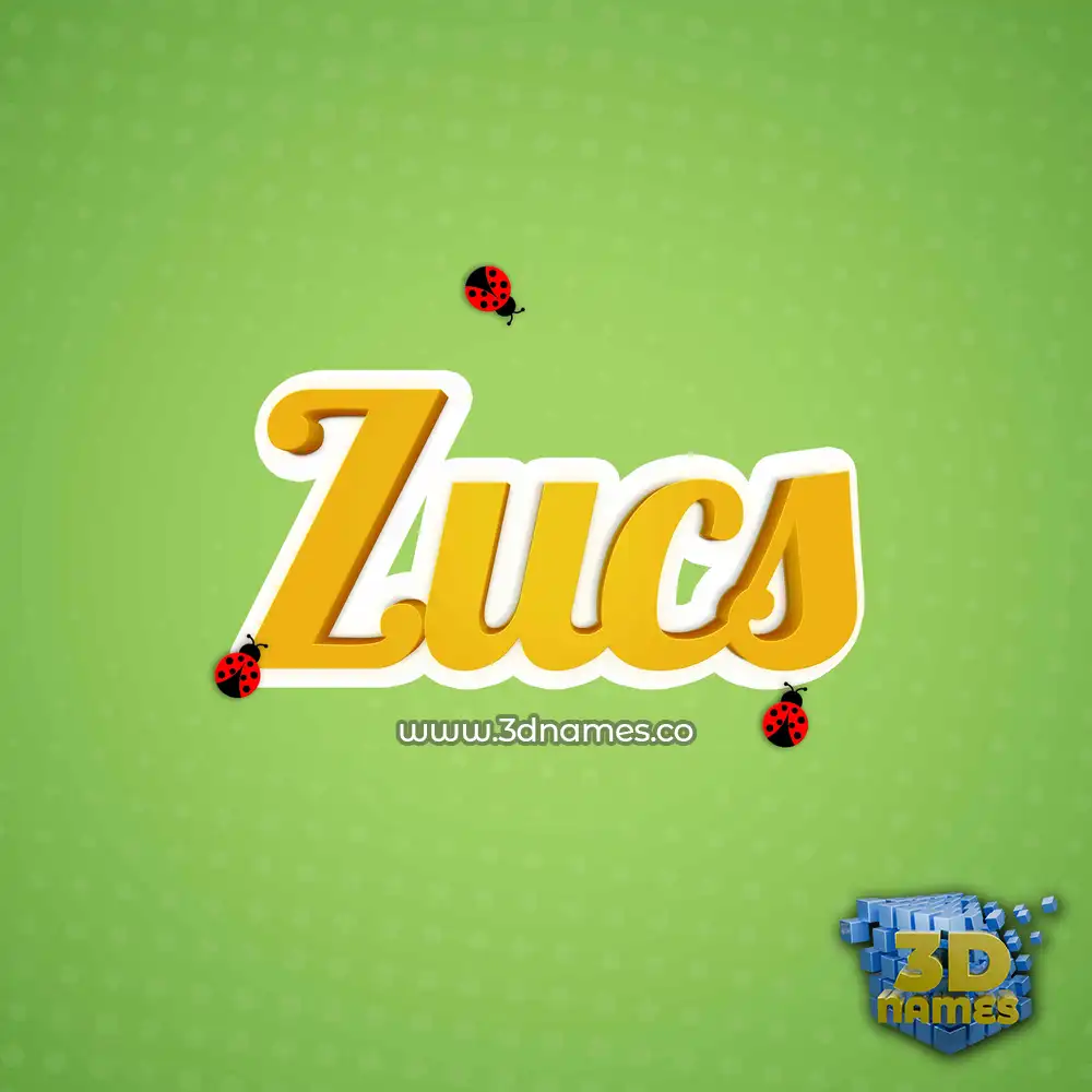 zucs in Ladybugs style - 3D name wallpaper