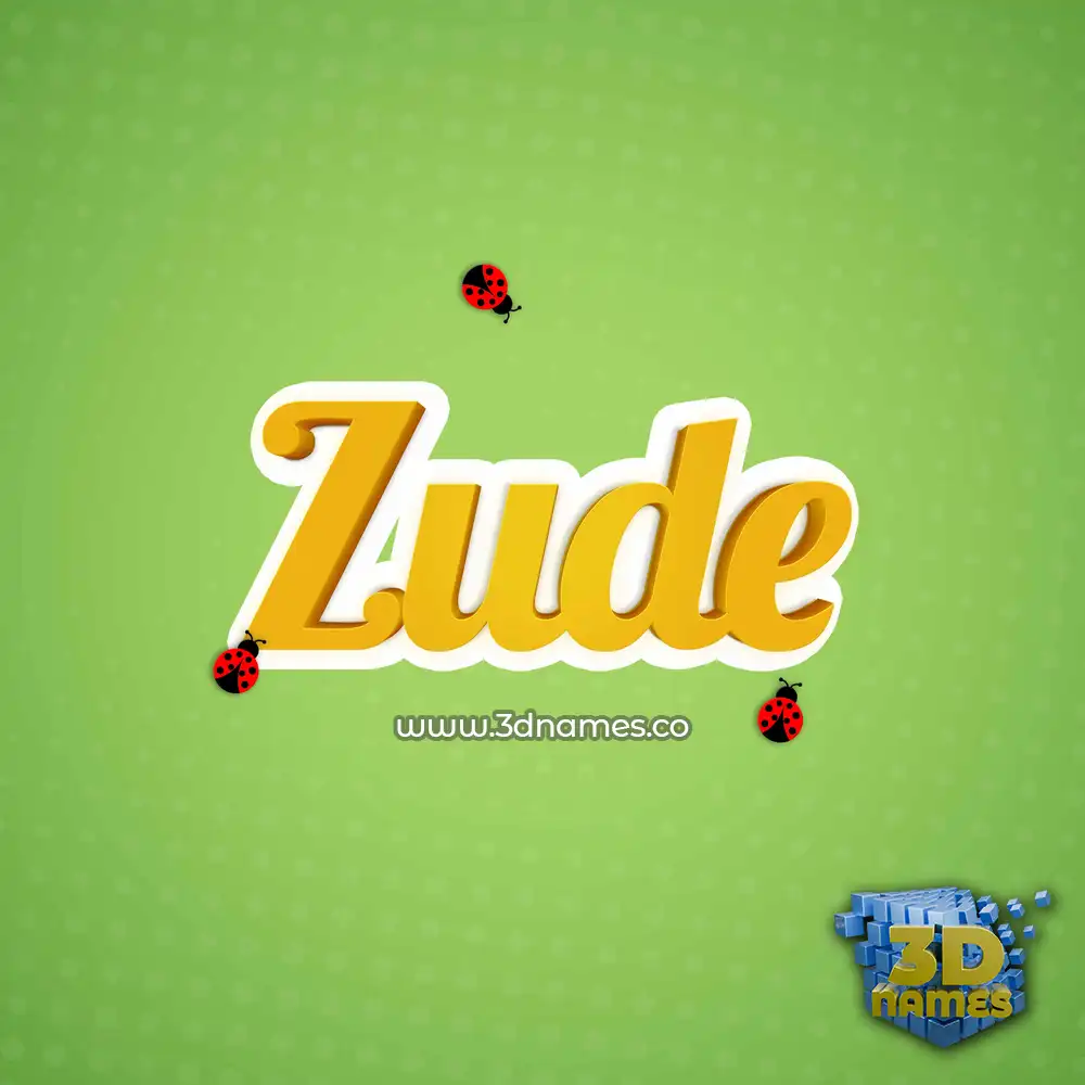 zude in Ladybugs style - 3D name wallpaper