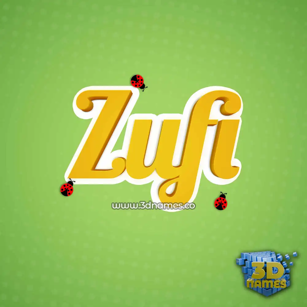 zufi in Ladybugs style - 3D name wallpaper