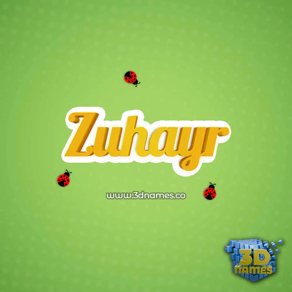 zuhayr in Ladybugs style - 3D name wallpaper