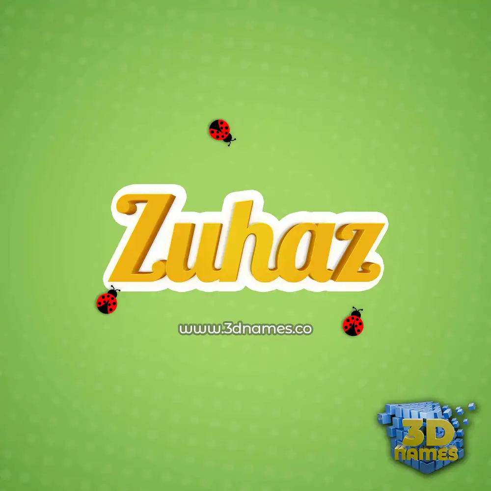 zuhaz in Ladybugs style - 3D name wallpaper
