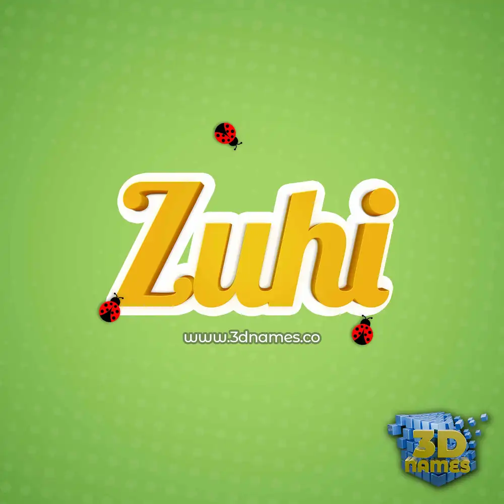zuhi in Ladybugs style - 3D name wallpaper