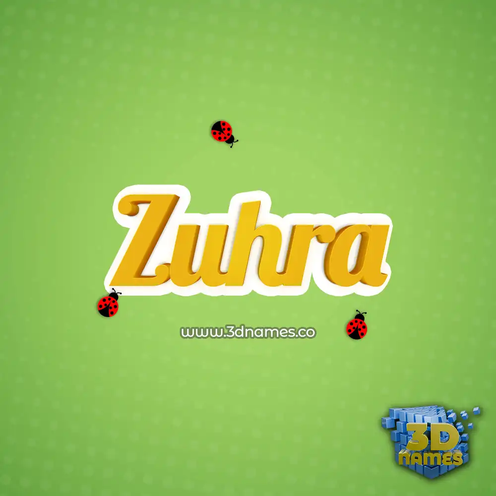 zuhra in Ladybugs style - 3D name wallpaper