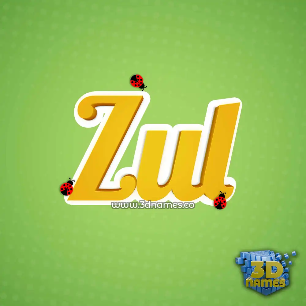 zul in Ladybugs style - 3D name wallpaper