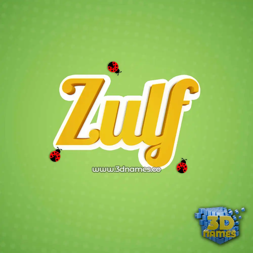 zulf in Ladybugs style - 3D name wallpaper