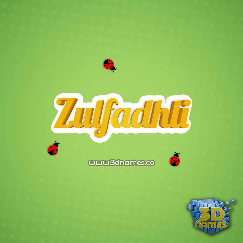zulfadhli in Ladybugs style - 3D name wallpaper