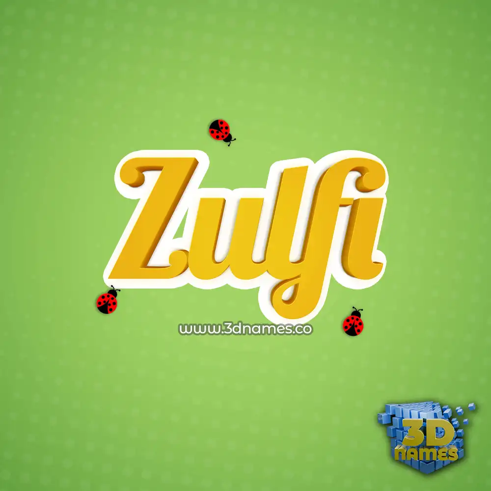 zulfi in Ladybugs style - 3D name wallpaper