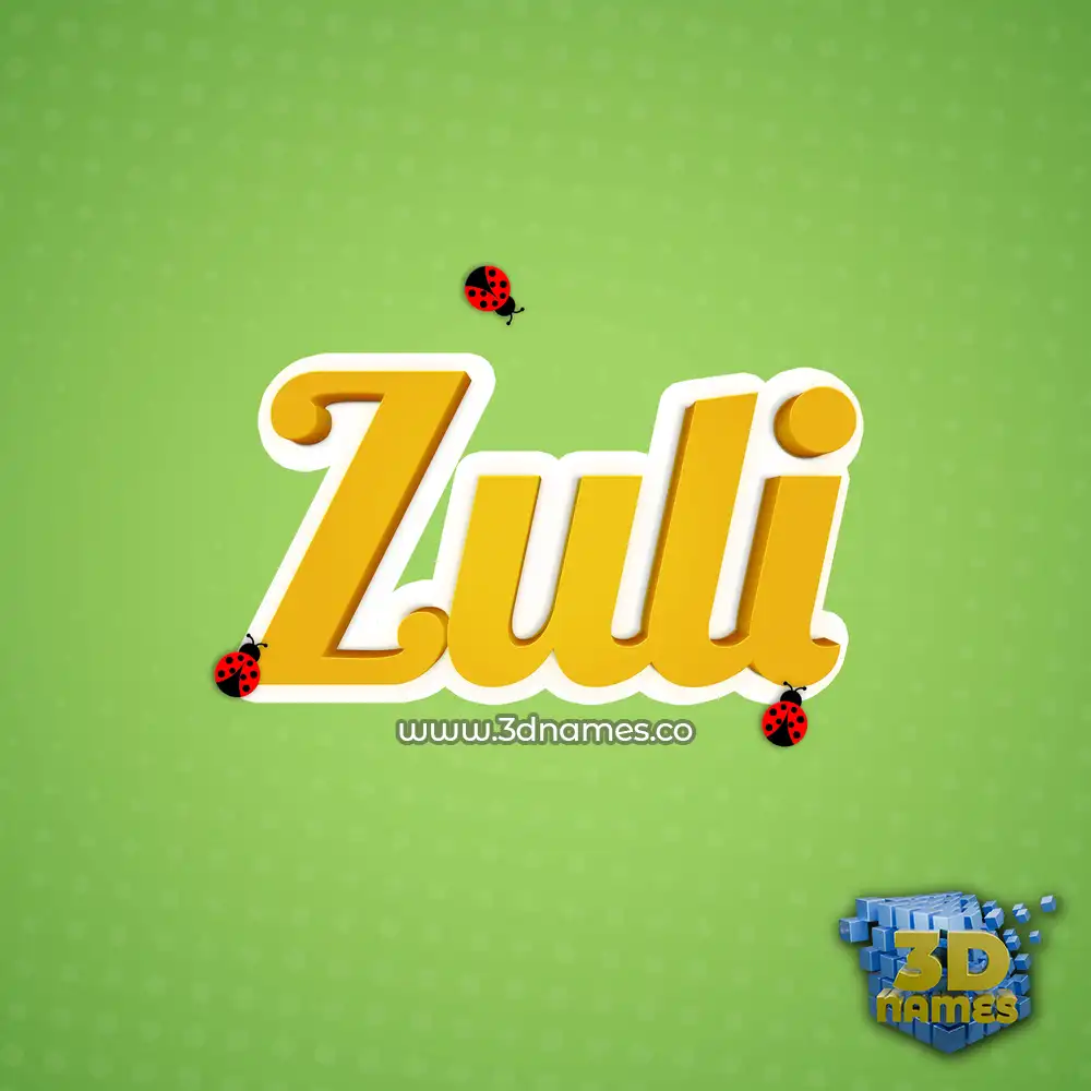 zuli in Ladybugs style - 3D name wallpaper
