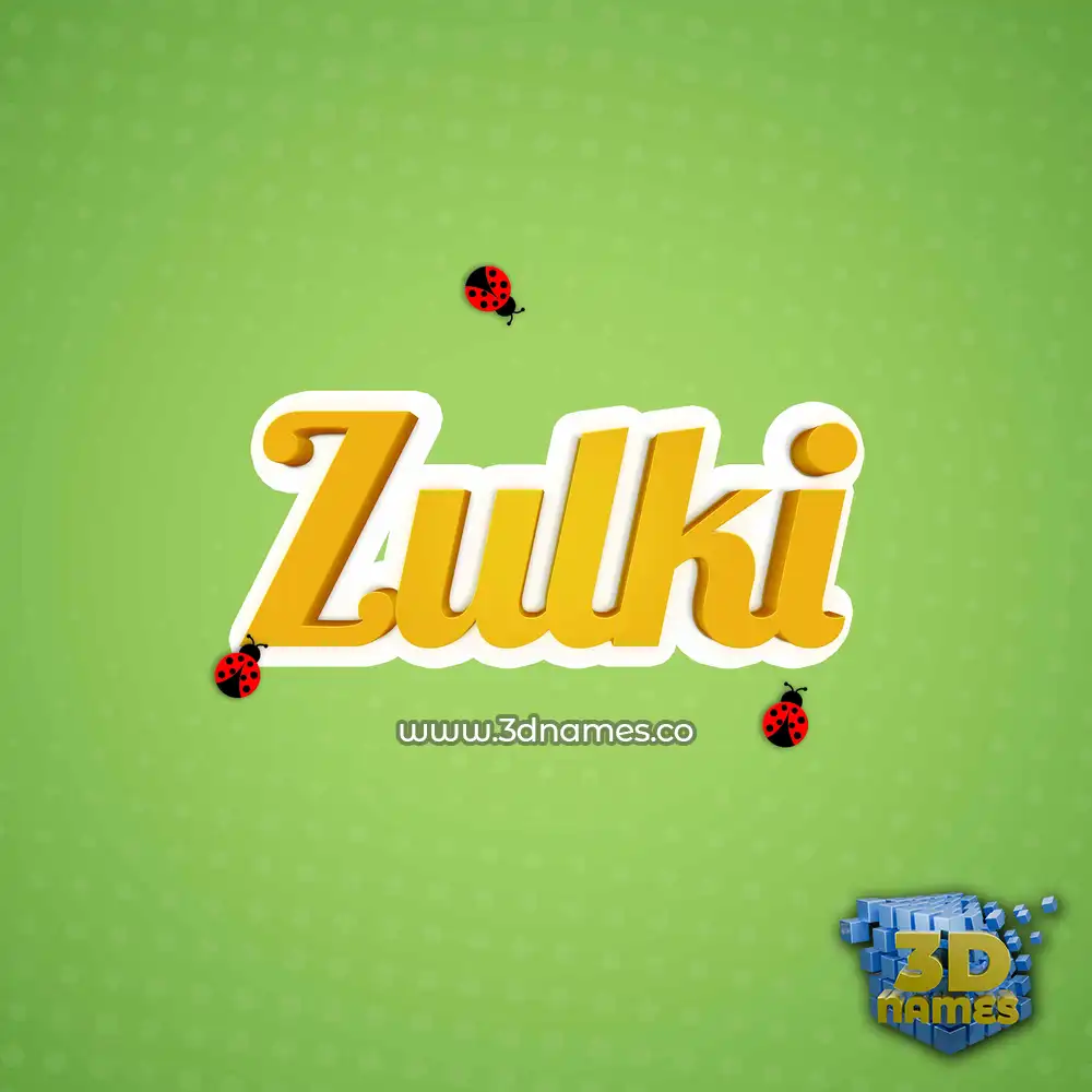zulki in Ladybugs style - 3D name wallpaper