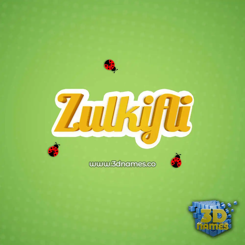 zulkifli in Ladybugs style - 3D name wallpaper