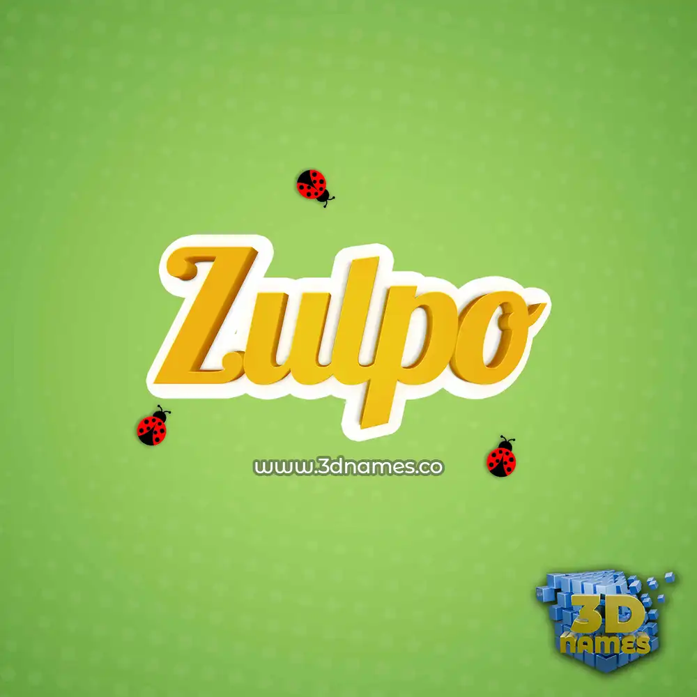 zulpo in Ladybugs style - 3D name wallpaper