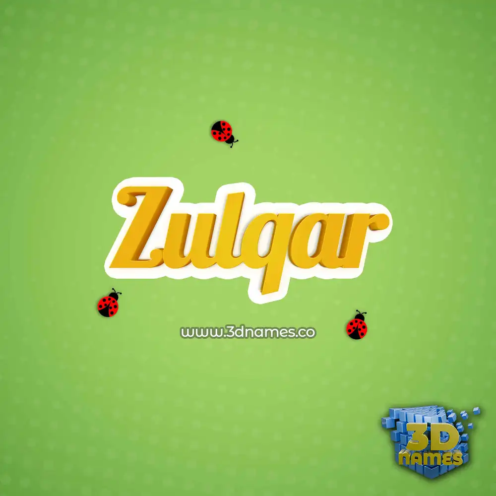 zulqar in Ladybugs style - 3D name wallpaper