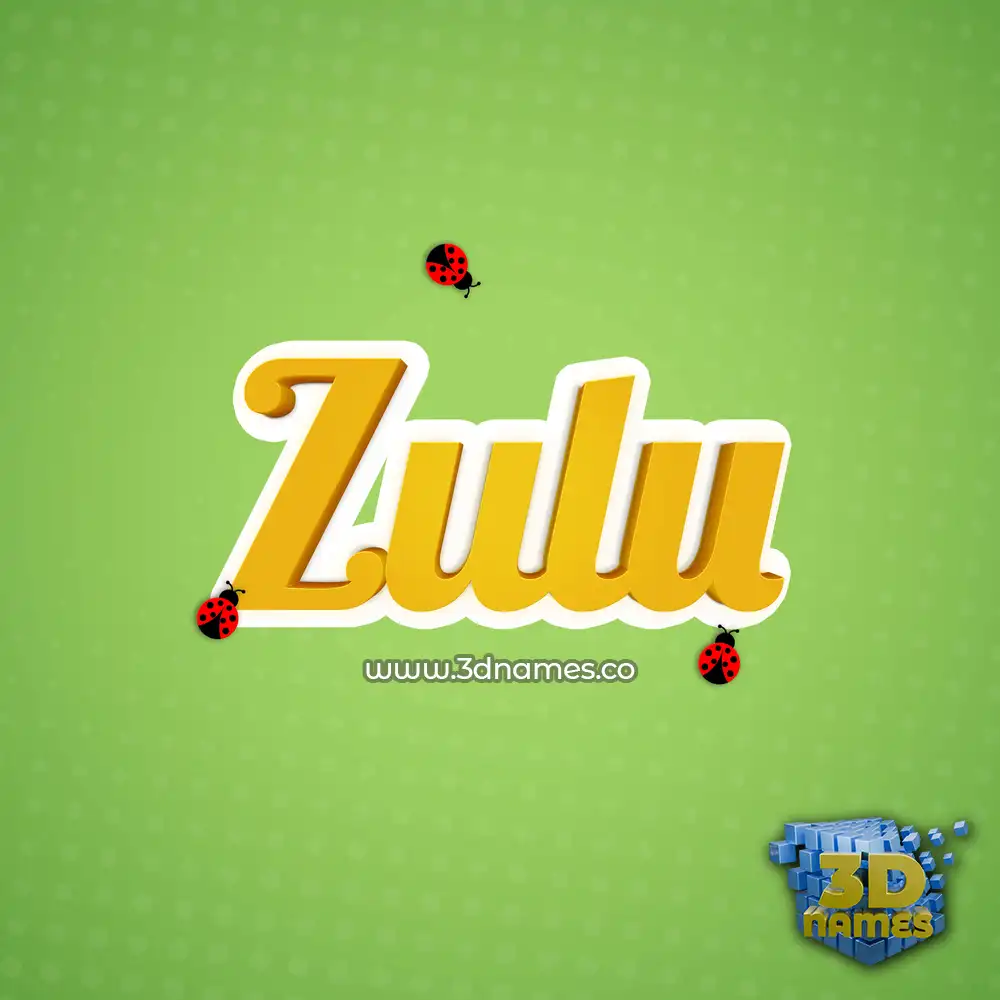 zulu in Ladybugs style - 3D name wallpaper