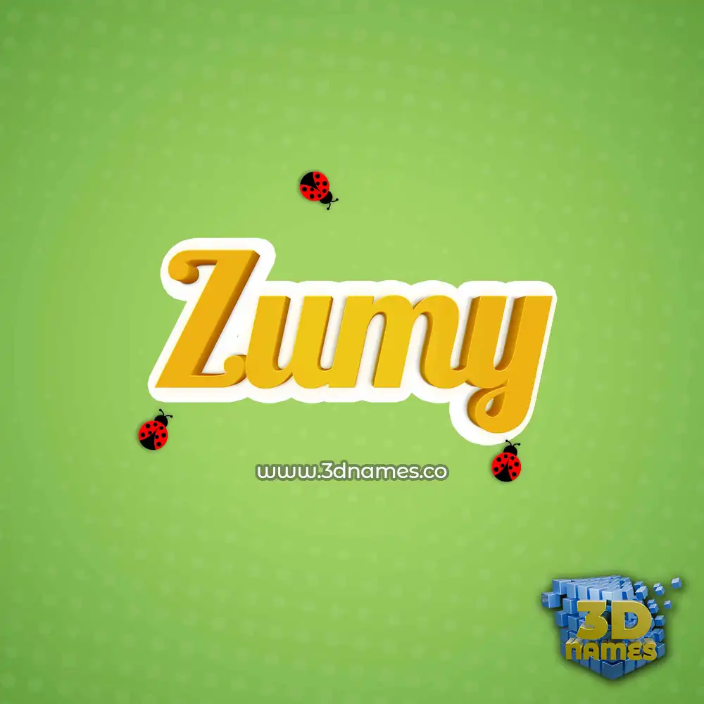 zumy in Ladybugs style - 3D name wallpaper
