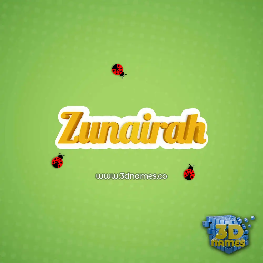 zunairah in Ladybugs style - 3D name wallpaper