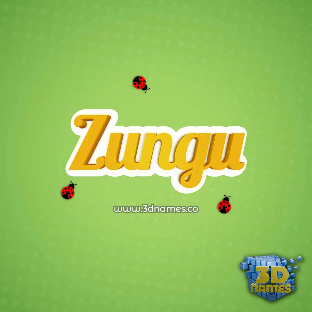 zungu in Ladybugs style - 3D name wallpaper