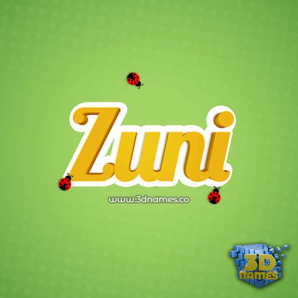 zuni in Ladybugs style - 3D name wallpaper