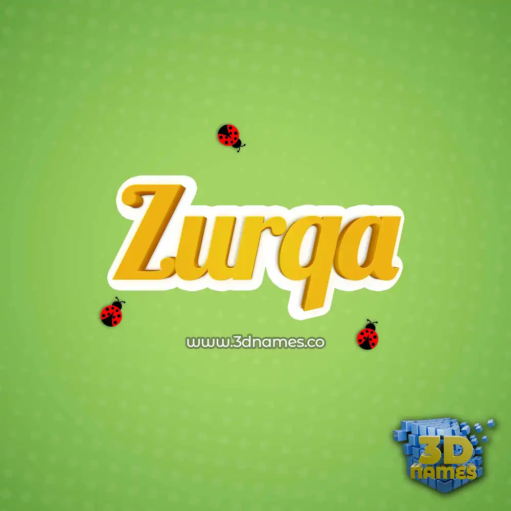 zurqa in Ladybugs style - 3D name wallpaper