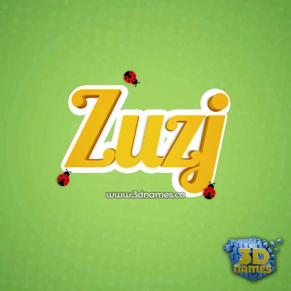 zuzj in Ladybugs style - 3D name wallpaper