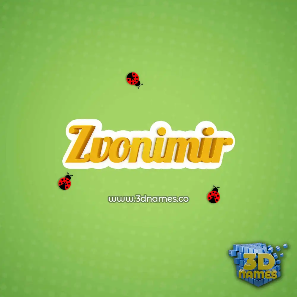zvonimir in Ladybugs style - 3D name wallpaper