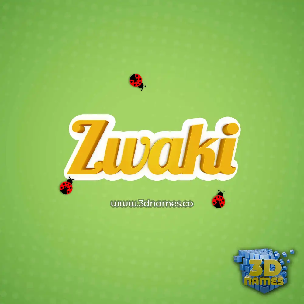zwaki in Ladybugs style - 3D name wallpaper