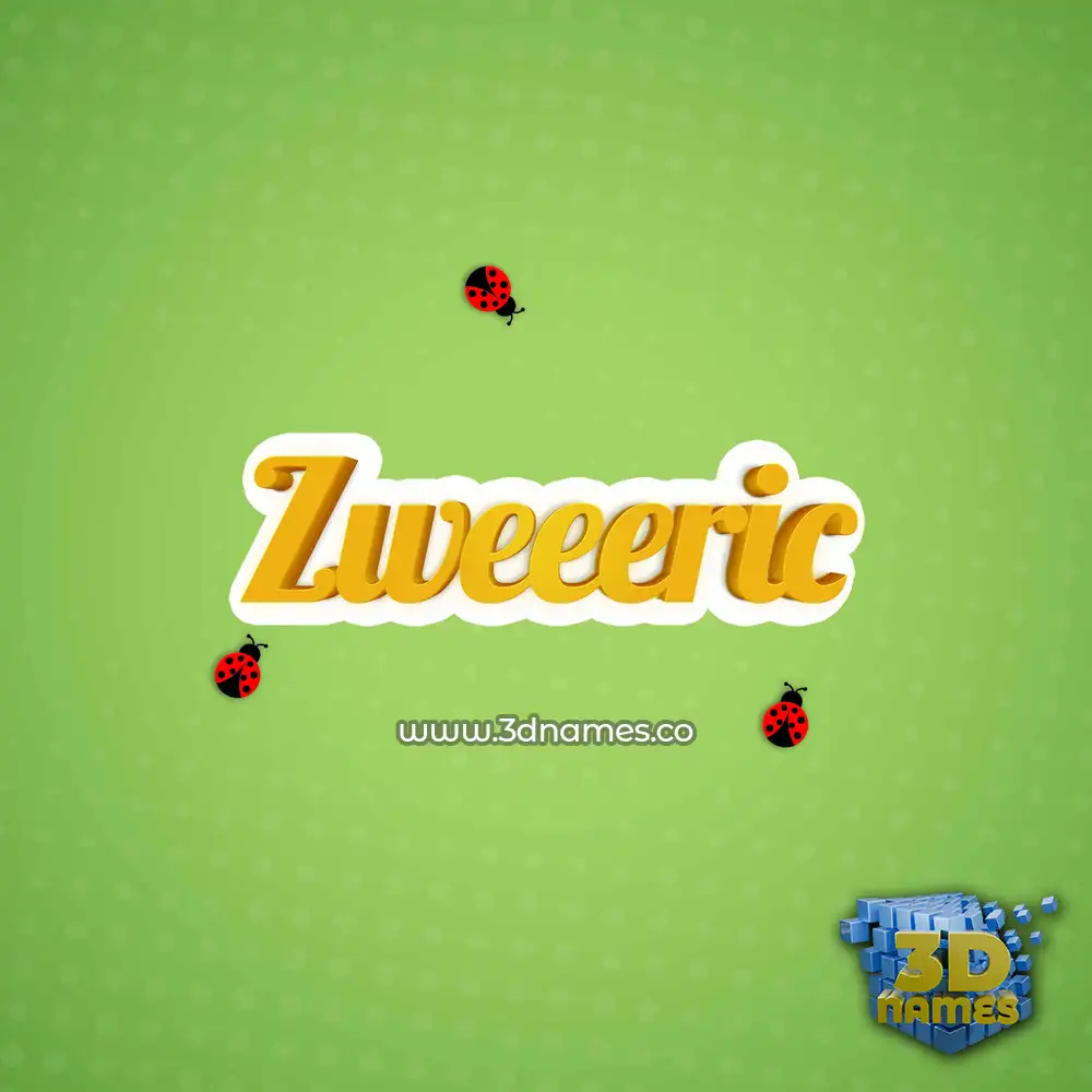 zweeeric in Ladybugs style - 3D name wallpaper