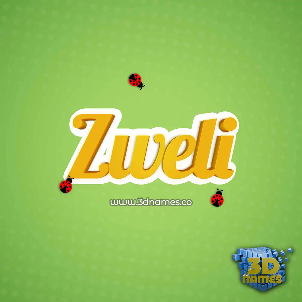 zweli in Ladybugs style - 3D name wallpaper