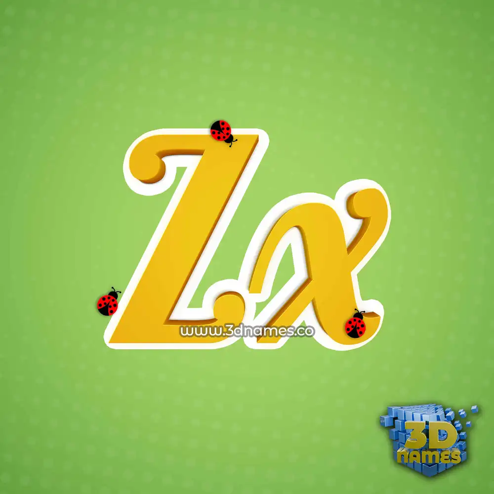 zx in Ladybugs style - 3D name wallpaper