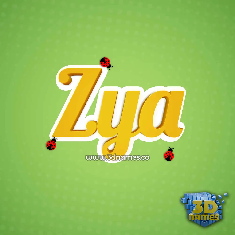 zya in Ladybugs style - 3D name wallpaper