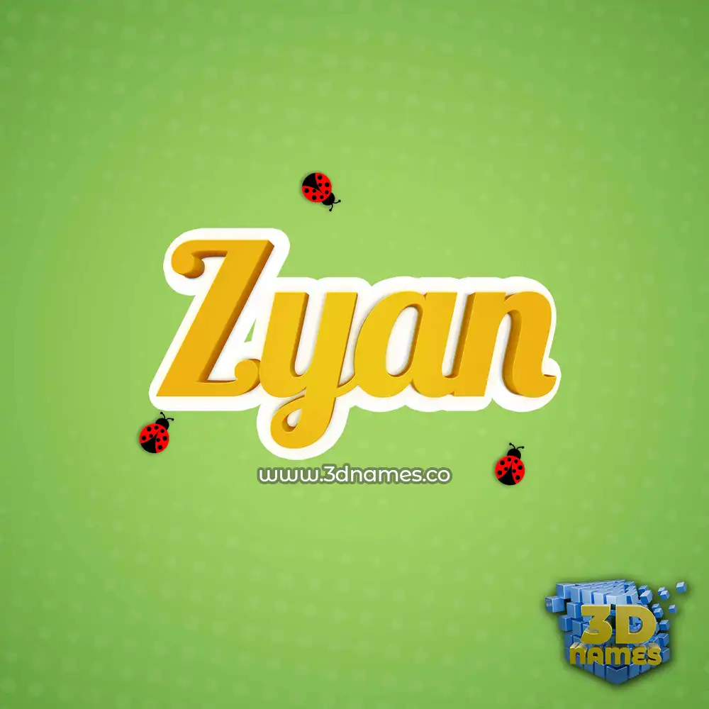 zyan in Ladybugs style - 3D name wallpaper